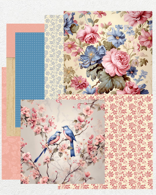 16 Digital Papers - Victorian Bloom