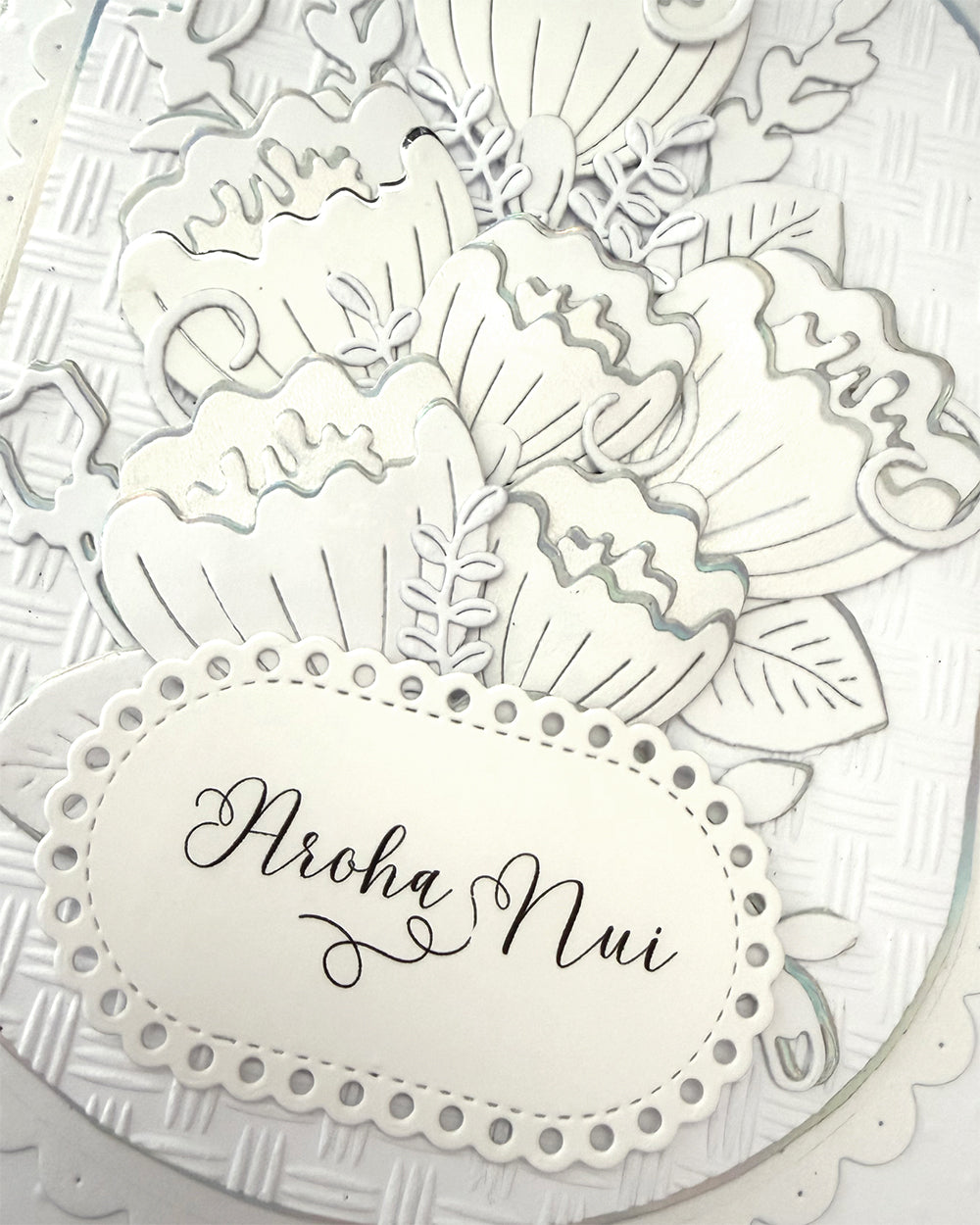 "Aroha Nui" te reo Māori greeting meaning much love, by Del Cards NZ
