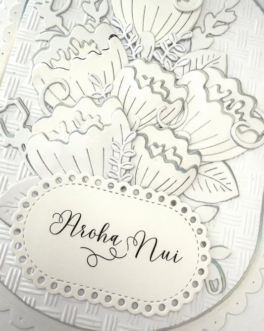 "Aroha Nui" te reo Māori greeting meaning much love, by Del Cards NZ
