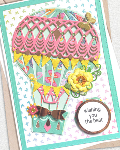 handmade card wishing someone the best, made in NZ by Del.