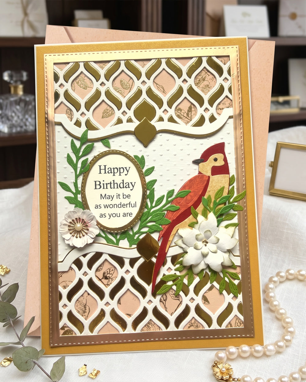Luxury Birthday Card - Songbird Garden Birthday Card