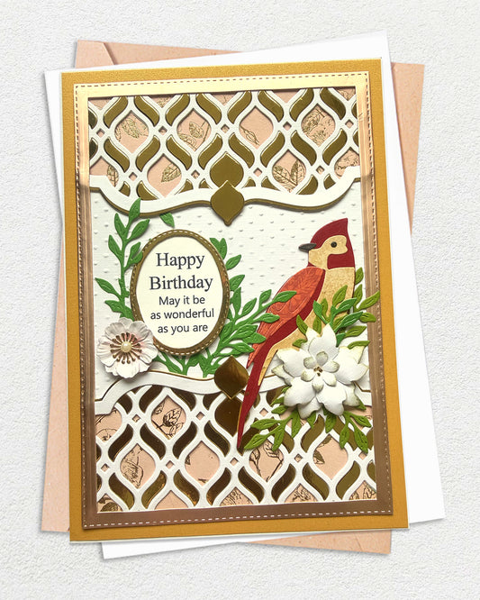 Luxury Birthday Card - Songbird Garden Birthday Card