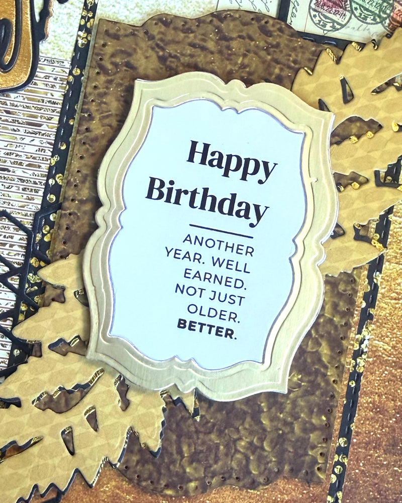 Men's Birthday Card – Vintage Industrial Style
