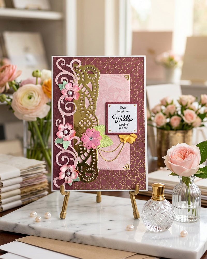 Handmade empowerment encouragement card with warm design, made in New Zealand by Del Cards NZ - Never forget how wildly capable you are