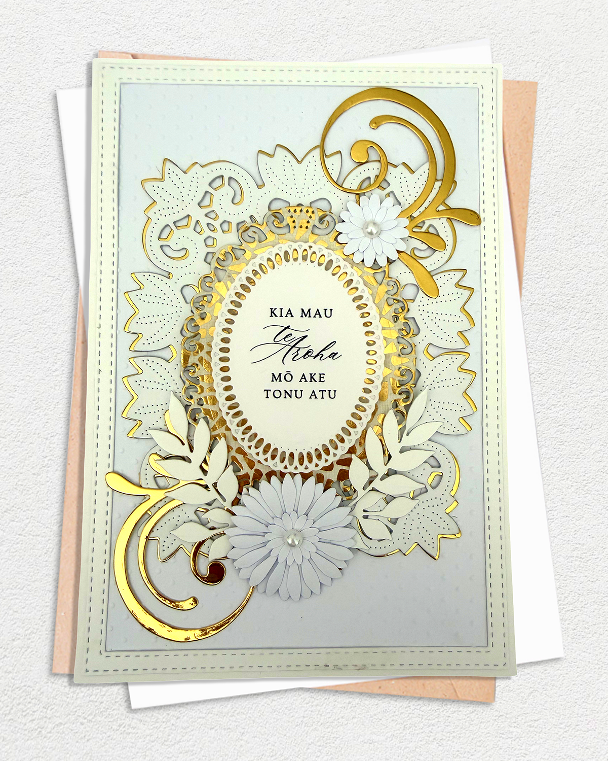 Luxury Handmade Māori Wedding Card | May your Love Last Forever