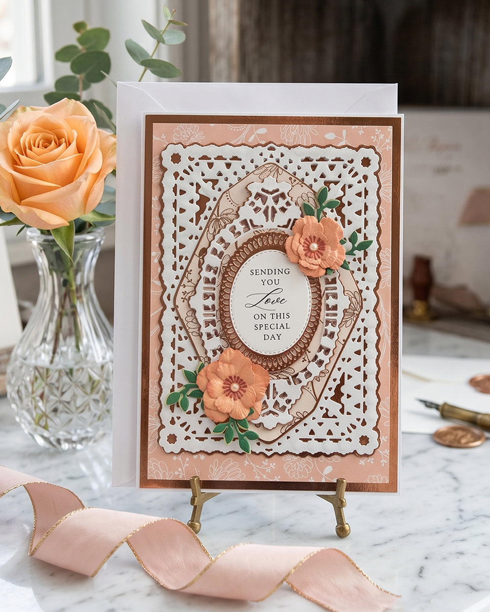 Sending Love on this Special Day - White Floral