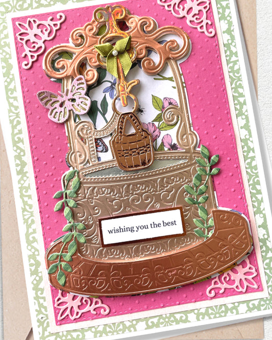 Handmade farewell and goodbye card with elegant design, made in Auckland New Zealand — Wishing you the best