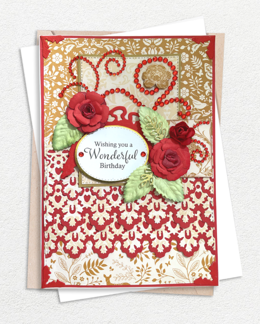 Handmade Birthday Card NZ | Wishing you a Wonderful Birthday