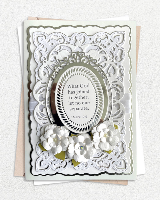 Christian Wedding Card - What God joined, no one separates